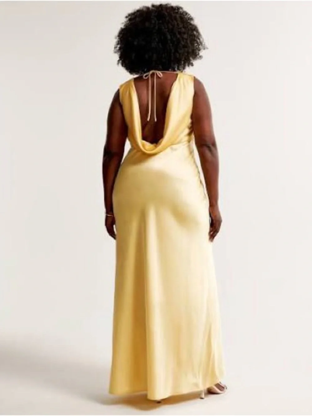 Abercrombie plunge cowl back maxi dress